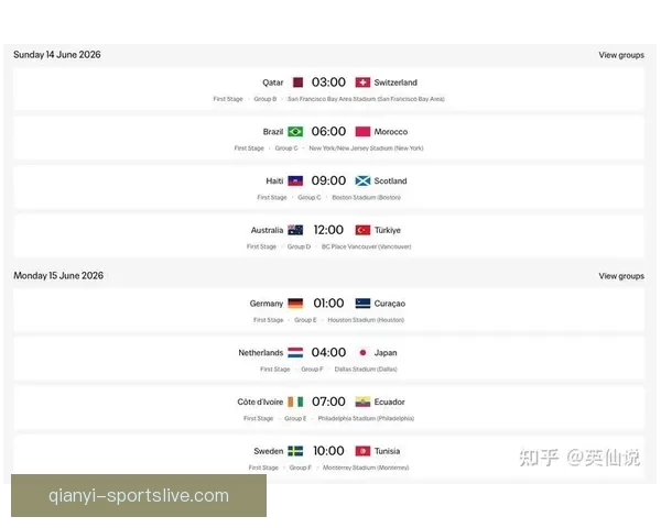 美加墨世界杯赛程全解析球队对决时间看点与晋级走势预测指南